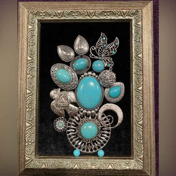 Other - JEWELRY ART COLLAGE IN SOUTHWESTERN STYLE. UNIQUE HANDMADE OOAK GIFT 💝